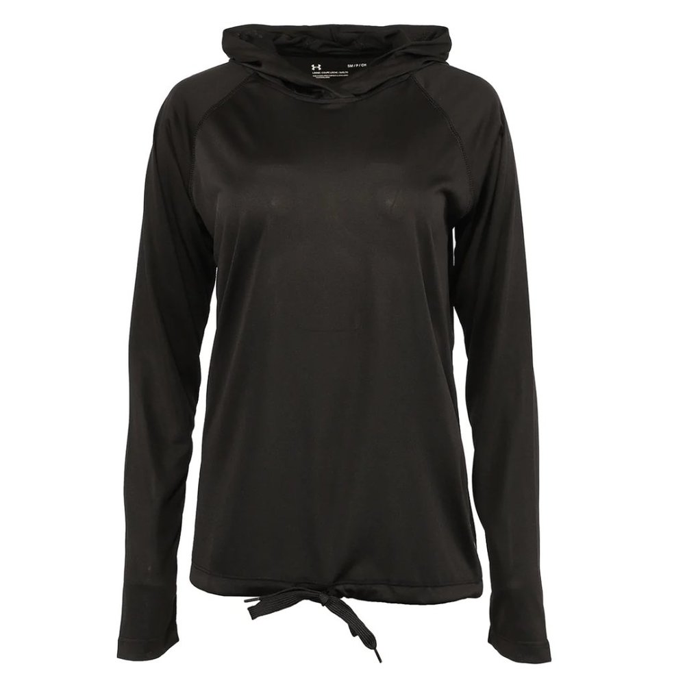 Under Armour Lightweight Women's Heatgear Velocity Twist Black Hoodie - Picture 2 of 3